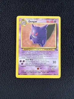 GENGAR - 20/62 - Fossil Unlimited Non Holo Rare Card Pokemon TCG WOTC LP - Image 1