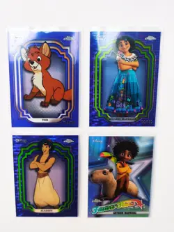2024 TOPPS CHROME TRADING CARDS DISNEY PIXAR PURPLE REFRACTORS X 4 TOD MIRABEL - Image 1