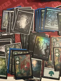 Mtg Magic The Gathering Forest Land Lot Various Sets Foil 100 Qty Green NEO - Image 3