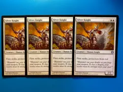 MTG 4x Silver Knight 8 Duel Decks: Knights vs Dragons Magic the Gathering x4 NM - Image 1