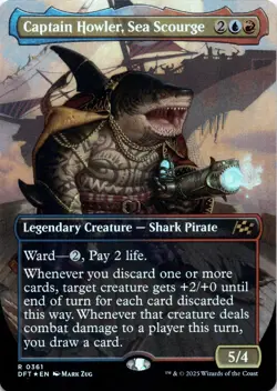 Captain Howler, Sea Scourge FOIL BORDERLESS Aetherdrift Magic MTG NM - Image 1