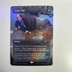 1x MTG Tragic Slip The Office Secret Lair Drop Foil (Kevin and Chili) - Image 1