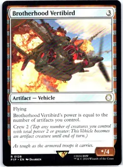 #128 Brotherhood Vertibird Universes Beyond: Fallout Rare - Image 1