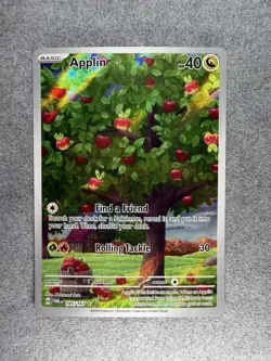 Pokemon Applin 185/167 Sv06 Twilight Masquerade Illustration Rare Holo EN - Image 1