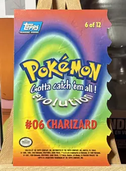 Pokemon Card - Charizard 6 Of 12 Topps Die Cut #06 Evolution - Image 3