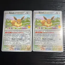 Lot (2) Pokemon Day Eevee Exclusive Stamped Promo 074/131 NM - Image 1