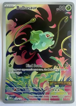 2025 POKEMON TCG MEGA EVOLUTION ILLUSTRATION BULBASAUR 133/132 BASIC PROMO MINT - Image 1