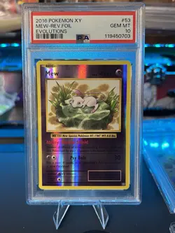 Pokemon TCG Mew Evolution s 53/108 Reverse Holo PSA 10 Low Pop! - Image 1
