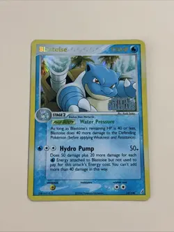 2006 Pokemon TCG Blastoise 14/100 EX Crystal Guardians Reverse Holo Stamped NM - Image 1