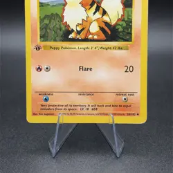 Pokemon Growlithe 028/102 First Edition Base Set (Shadowless) Regular - Image 3