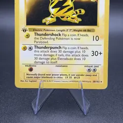 Pokemon Electabuzz 020/102 First Edition Base Set (Shadowless) Regular - Image 3