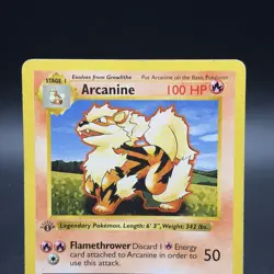 Pokemon Arcanine 023/102 First Edition Base Set (Shadowless) Regular - Image 2