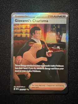 Pokemon SV 151 Special Illustration Giovanni's Charisma 204/165 MP - Image 1