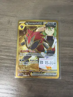 Pokemon TCG Journey Together Gold N's Zoroark EX Holo Ultra Rare 189/159 NM - Image 1