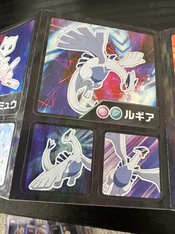 Pokemon Sticker Sheet Mew Lugia Hoho Japanese Anime - Image 3