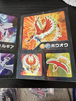 Pokemon Sticker Sheet Mew Lugia Hoho Japanese Anime - Image 4
