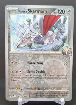 Pokemon Steven's Skarmory #142/182 English Destined Rivals Reverse Holo - Image 1