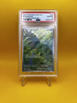 Pokemon TCG Bulbasaur 166/165 Scarlet & Violet 151 Illustration Rare PSA GEM 10 - Image 1