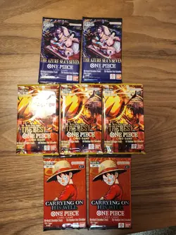 One Piece TCG English Booster Pack Lot (7) OP-04 OP-13 PRB-02 Sealed - Image 1