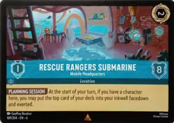 169/204 RESCUE RANGERS SUBMARINE MOBILE HEADQUARTERS RARE DISNEY LORCANA CARD - Image 1