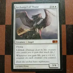 Mtg Archangel of Thune LP Core Set 2014 M14 Magic Mythic Rare Card - Image 1