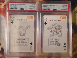 SEQUENTIAL 1996 Pokemon Graveler + Golem Red Charizard Poker Playing Card PSA 10 - Image 1