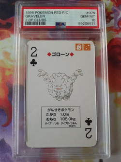 SEQUENTIAL 1996 Pokemon Graveler + Golem Red Charizard Poker Playing Card PSA 10 - Image 2