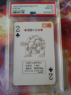 SEQUENTIAL 1996 Pokemon Graveler + Golem Red Charizard Poker Playing Card PSA 10 - Image 4