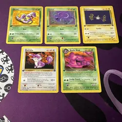 1st edition Pokemon TCG Vintage Lot Of 5 Cards team rocket NM-LP - Image 1