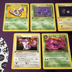 1st edition Pokemon TCG Vintage Lot Of 5 Cards team rocket NM-LP - Image 2