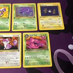 1st edition Pokemon TCG Vintage Lot Of 5 Cards team rocket NM-LP - Image 3
