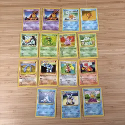 15 Vintage Pokemon Card Lot WOTC 1999 Base Set Shadowless Cards LP - Image 1