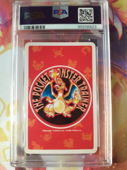 SEQUENTIAL 1996 Pokemon Mankey + Primeape Red Charizard Playing Cards PSA 10 - Image 5