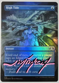Foil Borderless HIGH TIDE Jeff Miracola ARTIST SHADOW SIGNED Auto DMR MTG NM! - Image 1