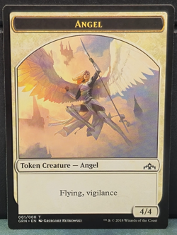 Angel Creature Token 001/008 Guilds of Ravnica Card Game Flying Vigilance LP - Image 1