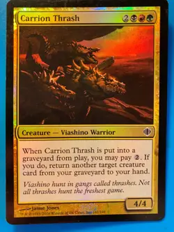 MTG 1x FOIL Carrion Thrash Shards of Alara Pauper Magic the Gathering Card x1 NM - Image 1