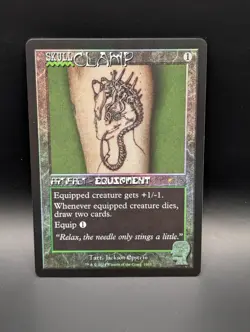 MTG - Skull Clamp - RAINBOW FOIL - Artifact - Brain Dead SLD #1663 - NM - Image 1