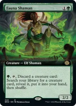 1x Fauna Shaman - Extended Art Light Play MTG Magic - Kid Icarus - - Image 1