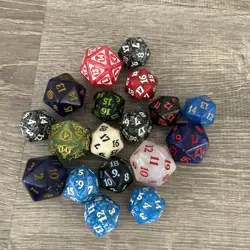Lot of 18 - Magic the Gathering Bundle Oversized Mtg Assorted Dice - Image 1