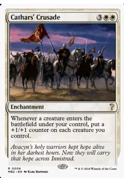 1x Cathars' Crusade (White Border) - Mystery Booster 2 Rare! NM Mint! - Image 1