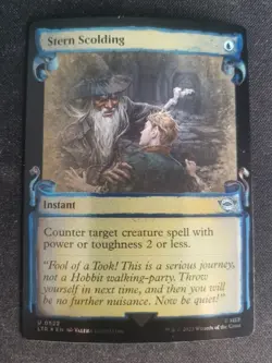MTG Stern Scolding Lotr: Tales of Middle-earth 522 Scroll *FOIL* - Image 1