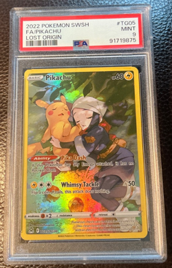 PSA 9 MINT 2022 POKEMON SWSH FA/PIKACHU LOST ORIGIN TG05/TG30 - Image 1