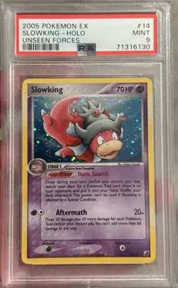 2005 Pokemon Slowking Holo Ex Unseen Forces PSA 9 Mint - Image 1
