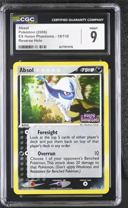 CGC 9 MINT Absol 2006 EX Holon Phantoms 18/110 Reverse Holo STAMPED Pokemon Card - Image 1