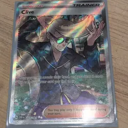 Pokemon Clive Full Art Trainer Holo Ultra Rare SV: Paldean Fates 227/091 - Image 1