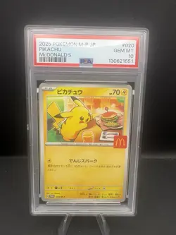 Pikachu 20/M-P Japanese McDonald’s Promo – PSA 10 GEM MINT Pokemon - Image 1