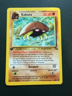 Kabuto Fossil 1st Edition 50/62 LP Condition Pokemon TCG - Image 3