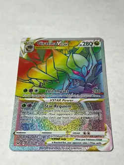 Giratina VSTAR 201/196 Rare Rainbow Lost Origin Pokemon Near Mint - Image 1