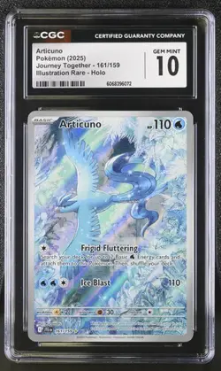 Articuno Illustration Rare CGC 10 GEM MINT Pokemon Journey Together #161/159 - Image 1