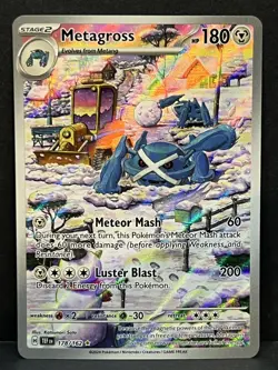 Metagross Illustration Rare 178/162 SV05: Pokemon TCG Temporal Forces Holo - NM - Image 1